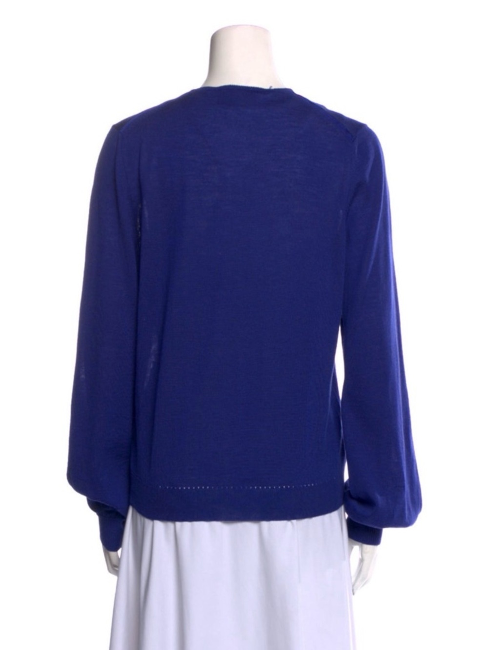 Yves Saint Laurent Women’s XL Cobalt Blue Virgin Wool Sweater - Picture 7 of 7